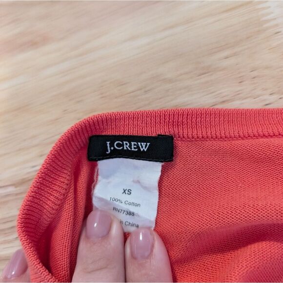 J. Crew Bright Coral Cotton Top - Picture 3 of 3